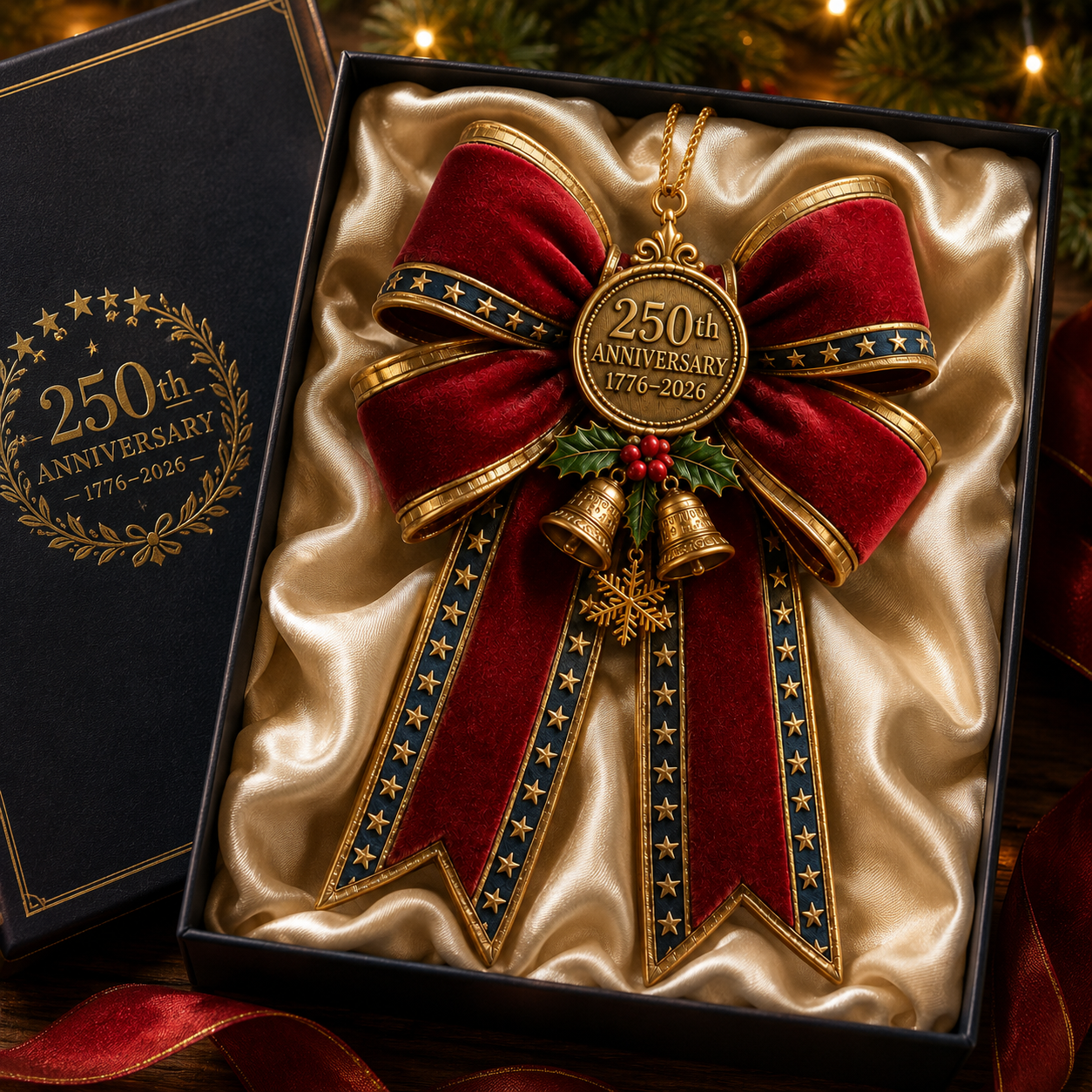 ✨250th Anniversary Bow Christmas Tree Ornament