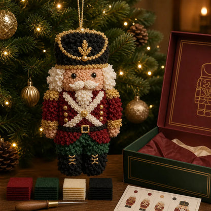 ⏳ Last Day 49% OFF – 🎄Beginner-Friendly 3D Fabric Poke Christmas Ornament DIY Kit Collection | Complete Kit with Pre-Cut Fabrics, Stuffed Felt Base, Poking Tool & Step-by-Step Guide Included 💕