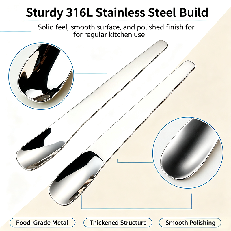 316l stainless steel dessert spade spoon mirror polished thick multi purpose spoon landing 07