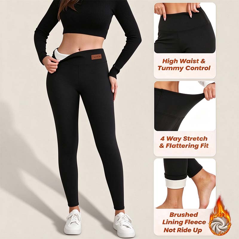 Women's Lined Leggings, Soft and Stretchy Tights 🧘