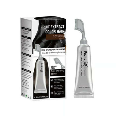 Botanical Fruit Essence Hair Dye Cream Nourishing Gray Coverage