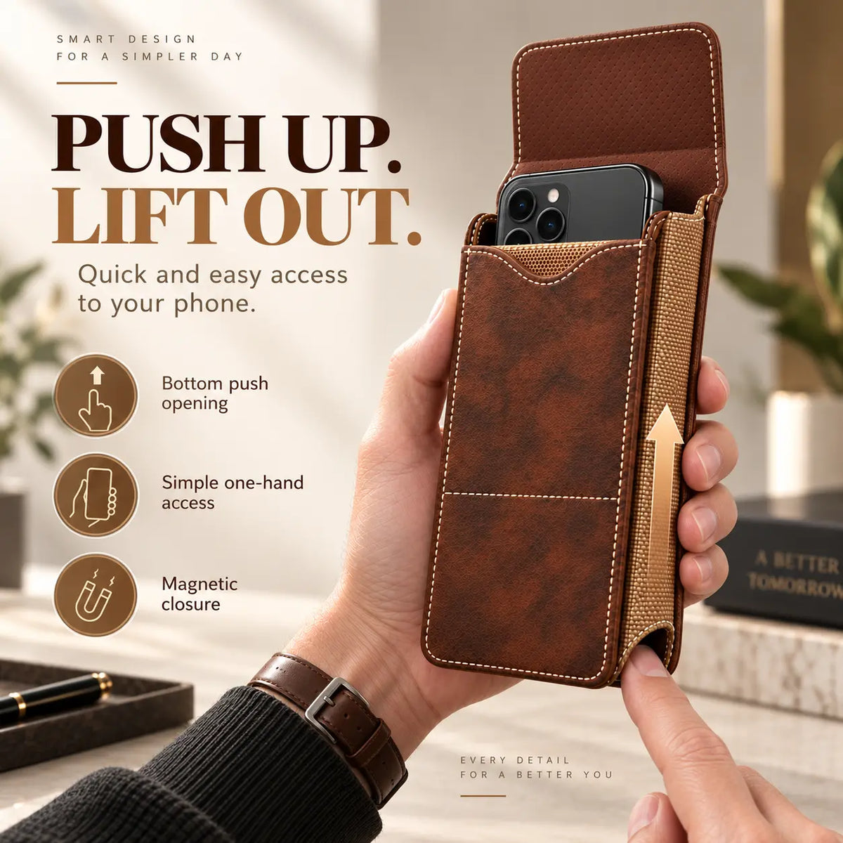 mens waist phone pouch with card slot magnetic lock metal belt clip%F0%9F%93%B1 landing 05
