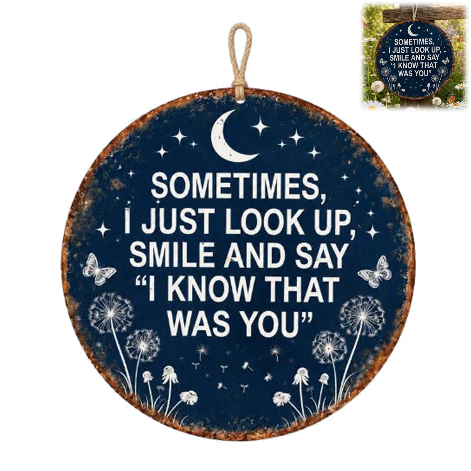 Memorial Garden Hanging Sign – I Know That Was You Remembrance Decor
