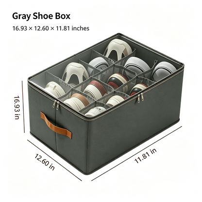 Foldable Shoe Organizer for Closet with Clear Cover 🥿