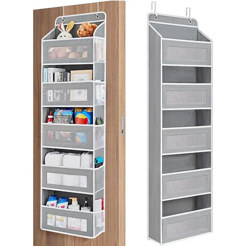 5-Tier Over-the-Door Organizer – Extra Side Mesh Pockets for More Storage 🚪