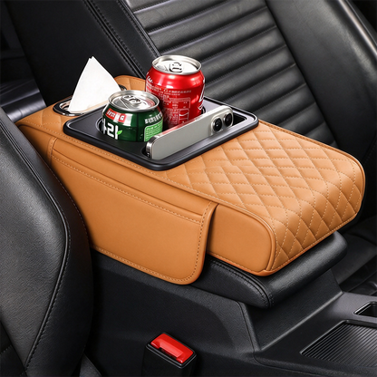 Multifunctional Car Armrest Box Cushion with Built-in Storage Bag🚙