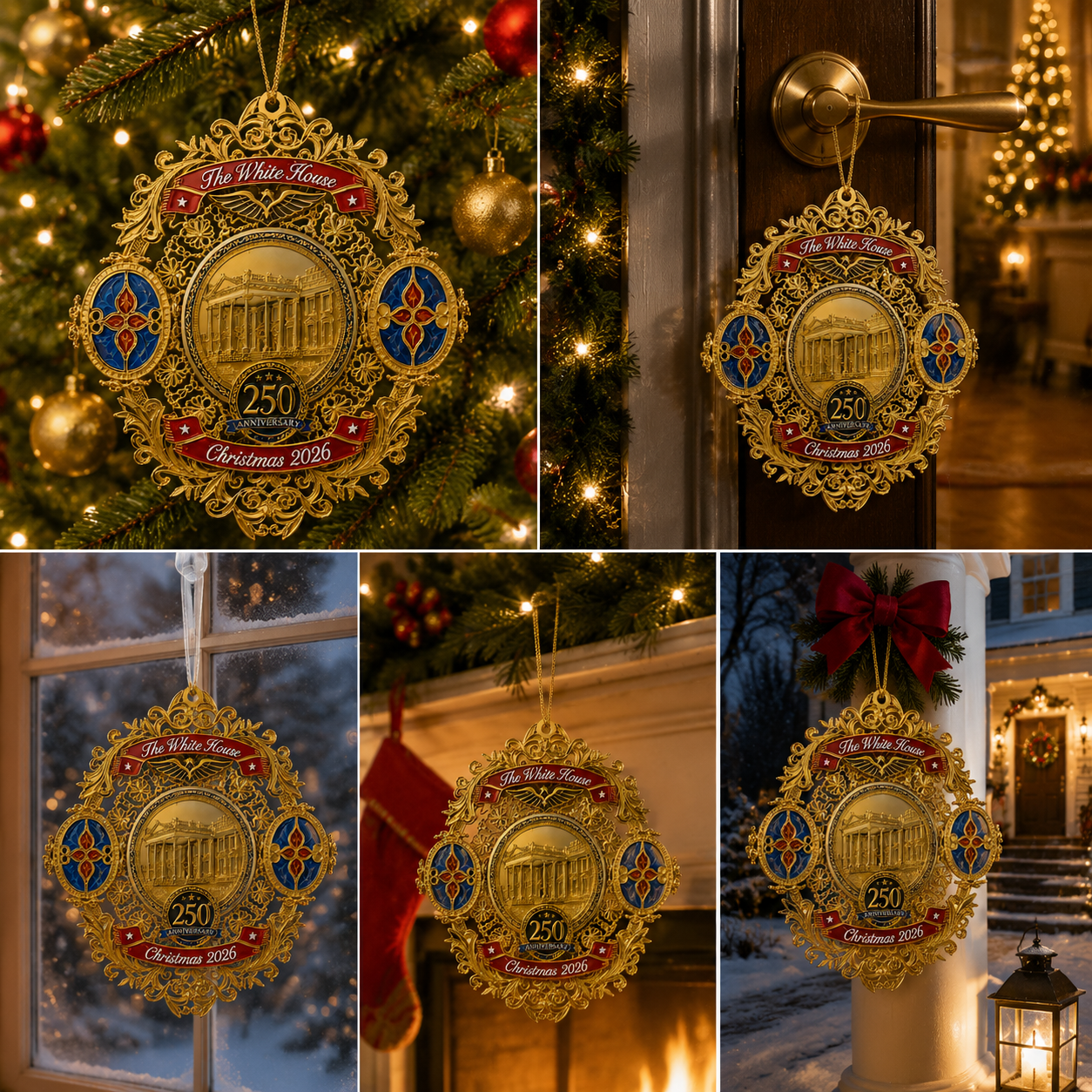 ✨White House 250th Anniversary Christmas Commemorative Ornament