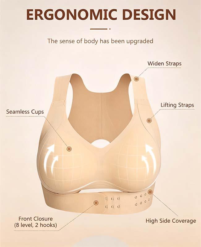 Women's Wireless Bra,Soft Breathable Non-removable Moulded Cups🤍
