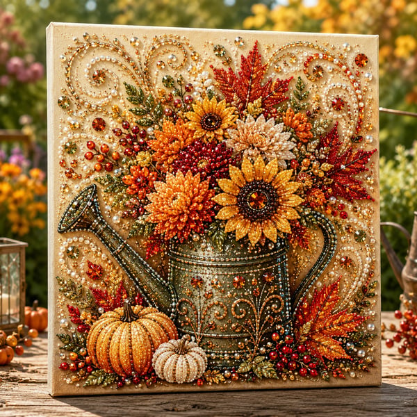 🍂💎 Autumn Decoration DIY Kit – Relaxing DIY Craft to Create Sparkling Fall Artwork 🖌️