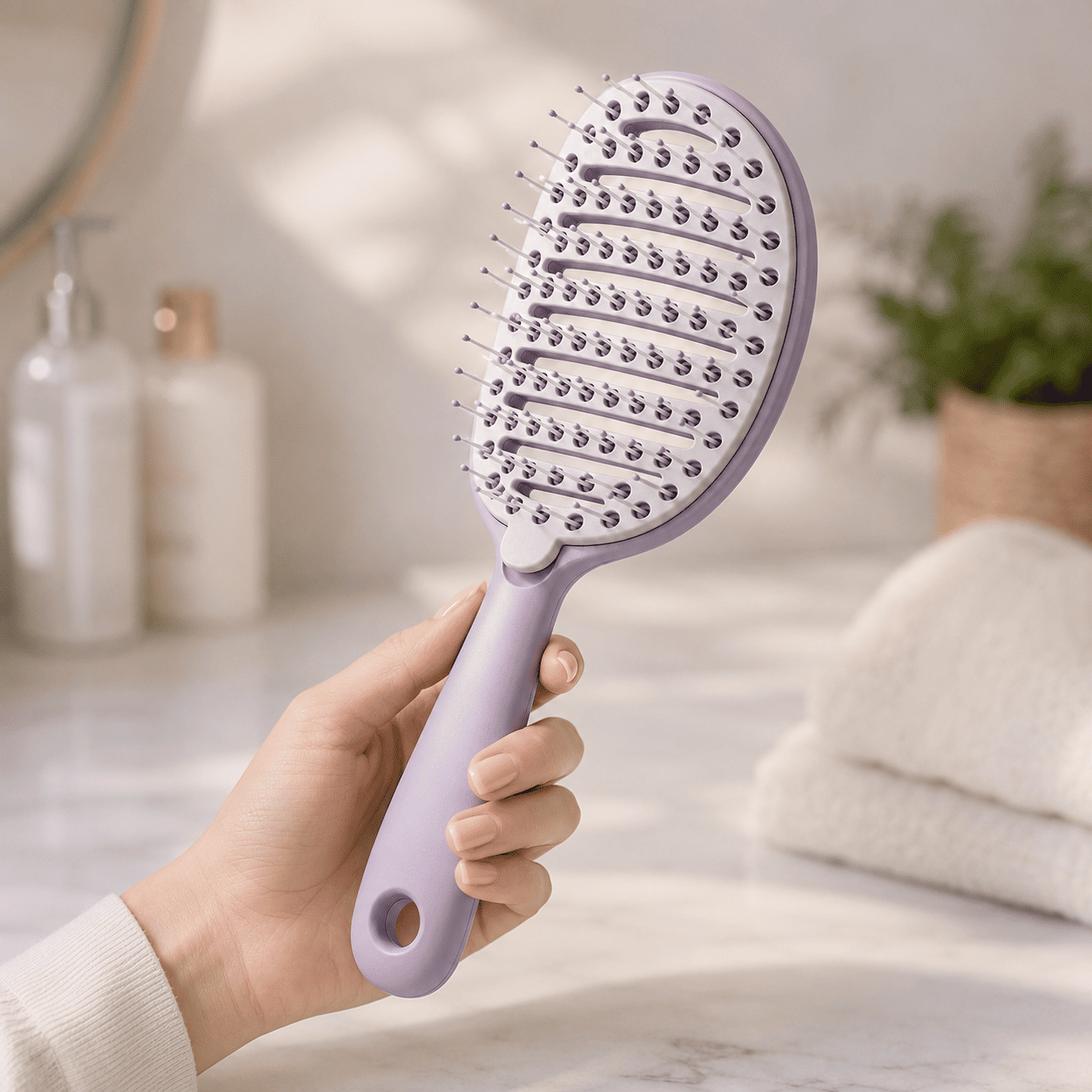 Stop Brushing Yesterday's Dirt Back Into Your Hair — Self-Cleaning Hair Brush