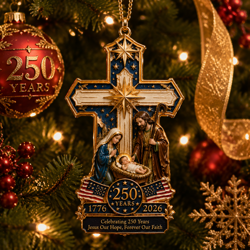 ✨Cross-Shaped Jesus Nativity Christmas Tree Ornament
