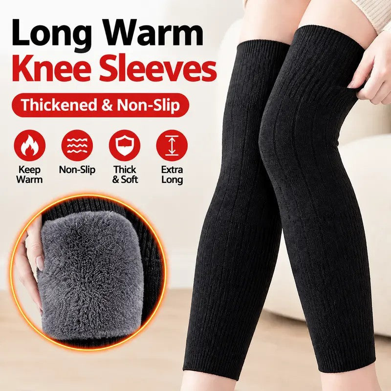 long knee pads for men and women one size with thick wool lining landing 05