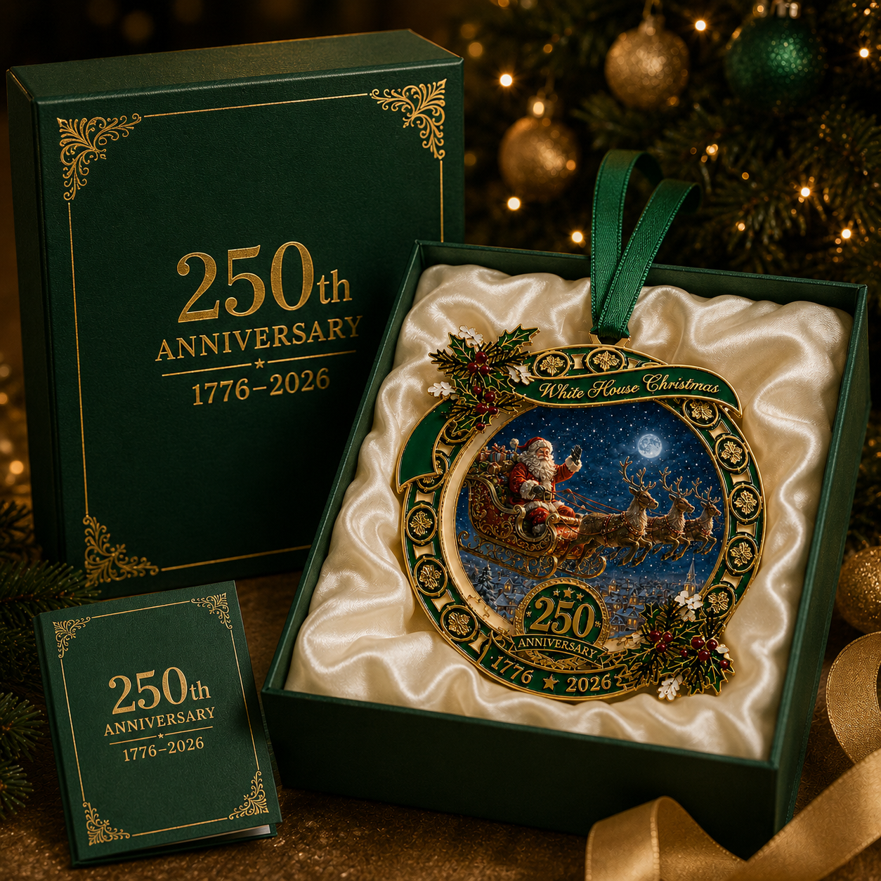 ✨250th Anniversary Edition Santa's Sleigh Scene Ornament