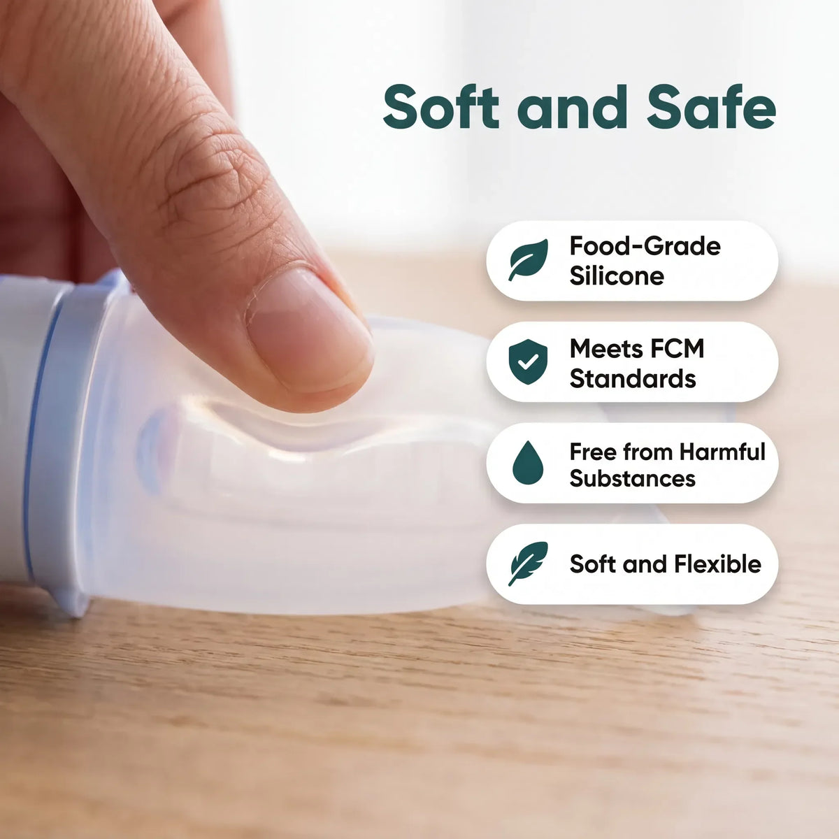 🎁Silicone Baby Feeding Bottle With Soft Spoon, 50ml