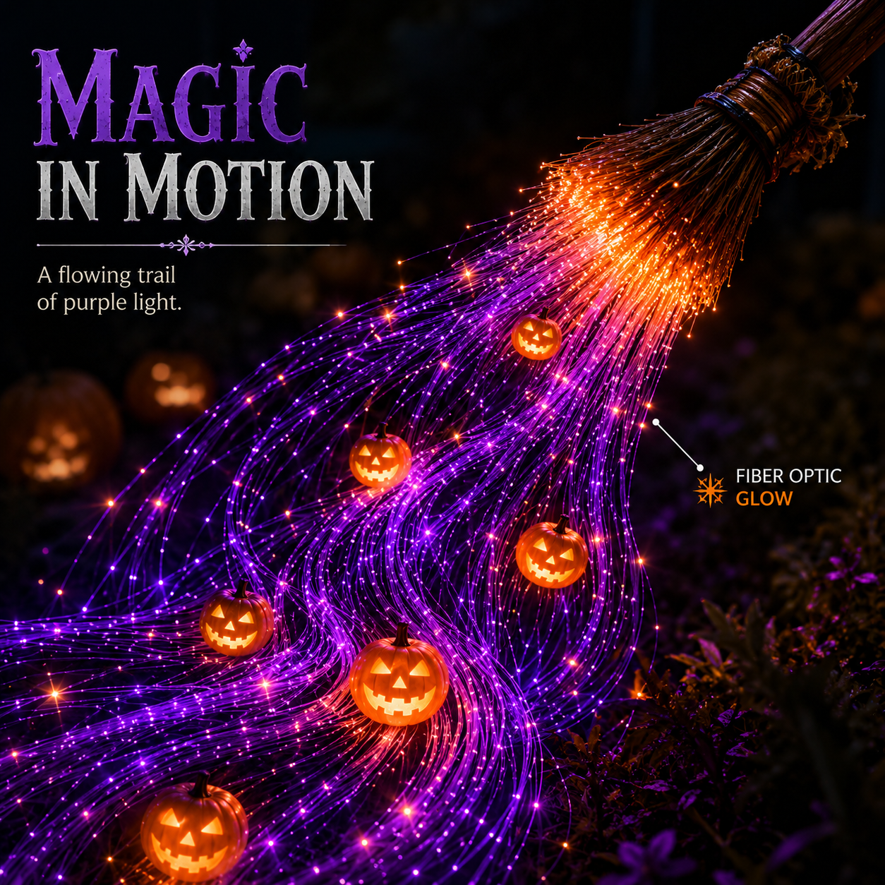 🎃 Halloween Magic Sale – 50% OFF ✨ Witch’s Magic Trail™ Solar Fiber Optic Garden Light