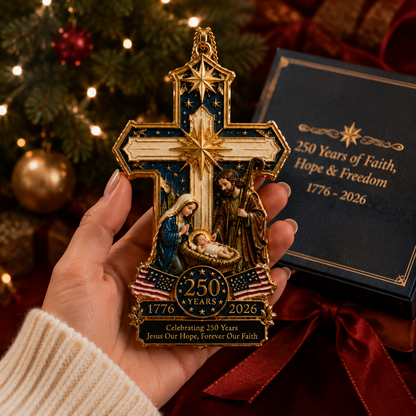 ✨Cross-Shaped Jesus Nativity Christmas Tree Ornament