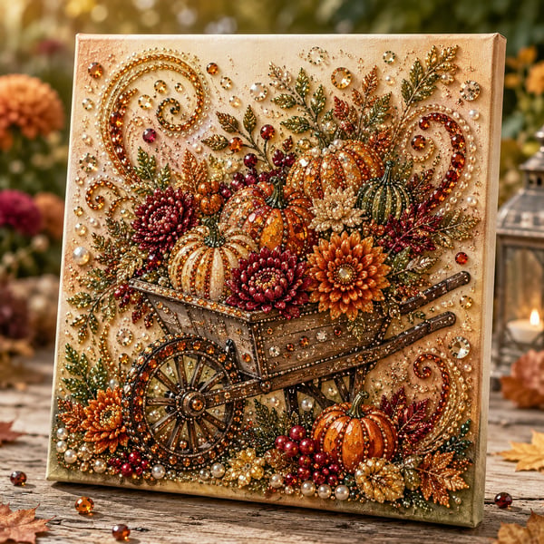 🍂💎 Autumn Decoration DIY Kit – Relaxing DIY Craft to Create Sparkling Fall Artwork 🖌️