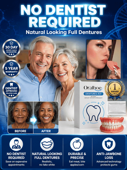 Instant Full Restoration Dentures – Fit At Home In Minutes