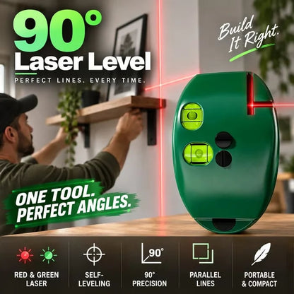 🔧90° Right‑Angle Laser Level Square | Infrared Line Marker for Tiling & DIY Projects