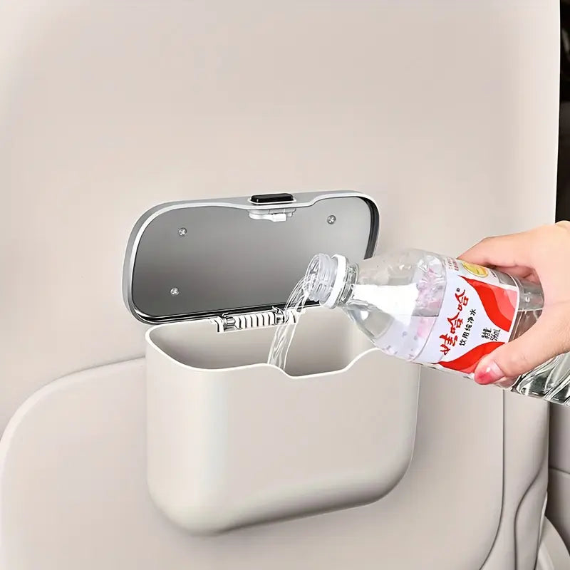 🔥Multifunctional Car Trash Can (Push-to-Open Lid) – Hanging Bin for Dry & Wet Waste (Waterproof & Drop-Resistant)💎