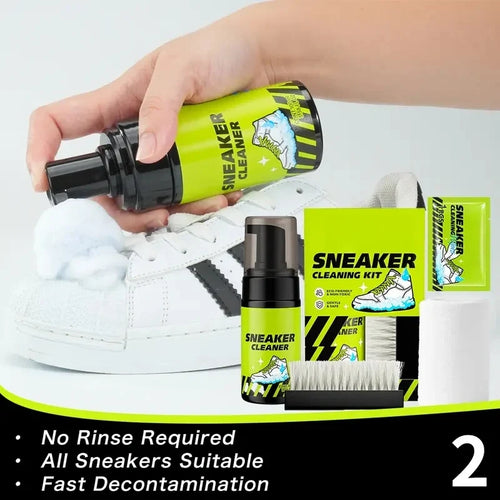 Shoe Care Kit: Shoe cleaning and care kit including dry cleaner, stain removal wipes, basketball shoe cleaner, and dedicated brushes