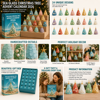 ✨Sea Glass Christmas Tree Ornament Advent Calendar