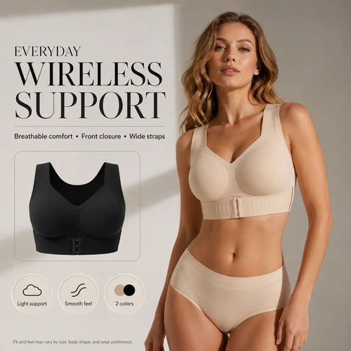 Women's Wireless Bra,Soft Breathable Non-removable Moulded Cups🤍