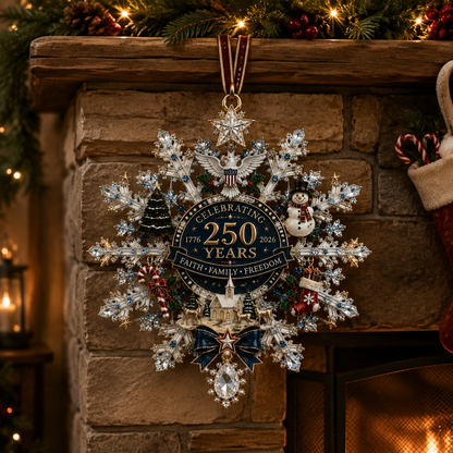 ✨Shimmering Silver Christmas Commemorative Snowflake Ornament