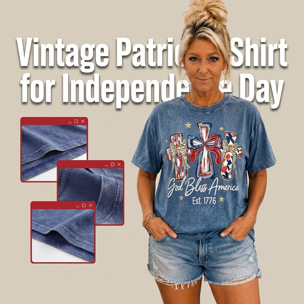 ⭐ God Bless America Women T-Shirt - Vintage 250th Anniversary USA Gift Tee🎆