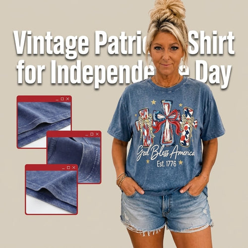 ⭐ God Bless America Women T-Shirt - Vintage 250th Anniversary USA Gift Tee🎆