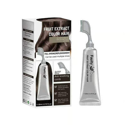 Botanical Fruit Essence Hair Dye Cream Nourishing Gray Coverage