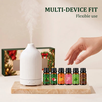🎄Christmas Fragrance Essential Oil Gift Set 🎁6‑Scent Collection Home Aroma Gift Idea