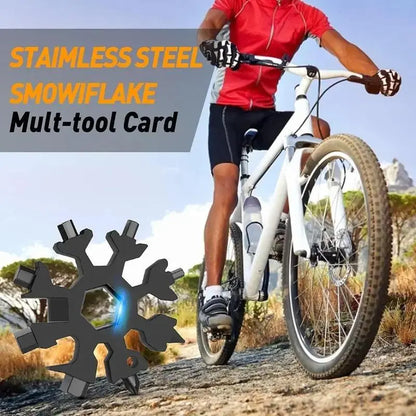 Viral 18-in-1 Snowflake Multi-tool Stainless Steel Portable Wrench All-in-One Screwdriver ❄️