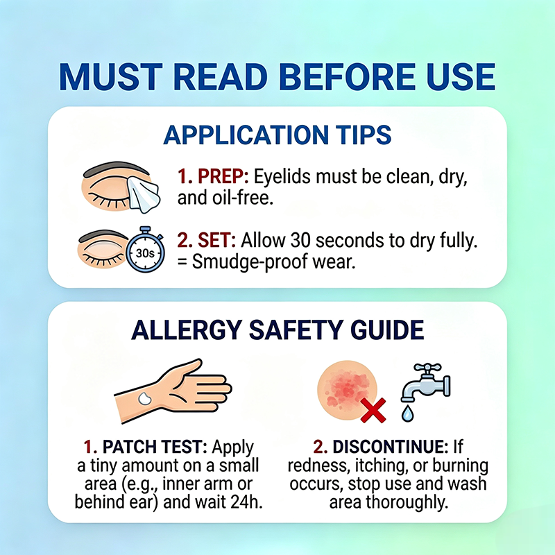 Eyeliner application and safety tips
