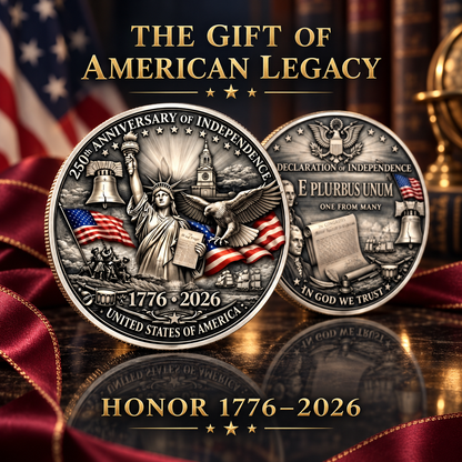 🎉🇺🇸 Limited Edition! 🔥1776–2026 250th Anniversary of American Independence Commemorative Coin