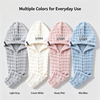 🏆Extra-Thick Microfiber Hair Drying Towel Cap Set, Super Absorbent Quick-Dry Hair Wrap 🧖‍♀️