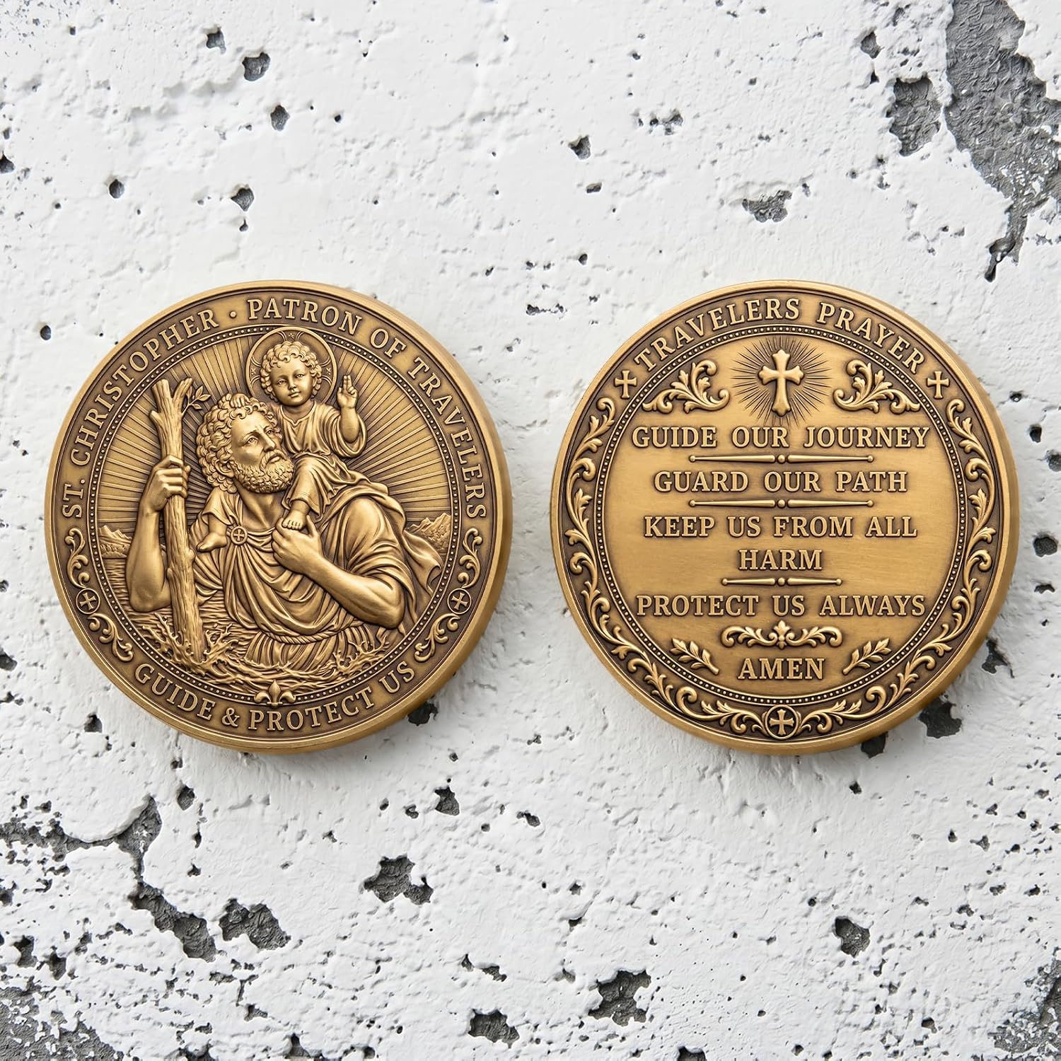 Saint Christopher Protection Challenge Coin