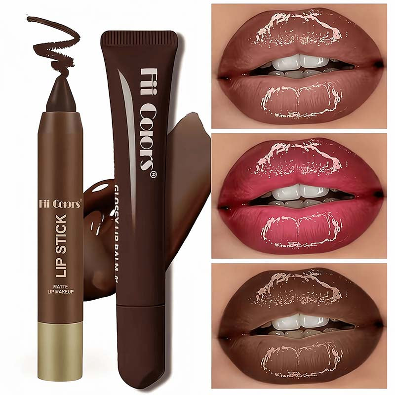 Matte Lip Liner & Moisturizing Lip Oil Cosmetic Set 💄