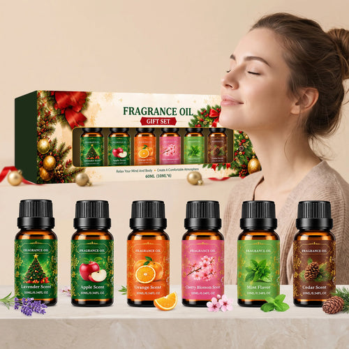 🎄Christmas Fragrance Essential Oil Gift Set 🎁6‑Scent Collection Home Aroma Gift Idea
