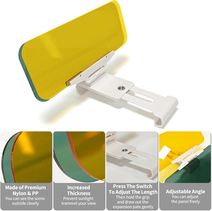 Adjustable Car Anti-Glare Sun Visor, Dual Color Day Night Driving Shield 🚗