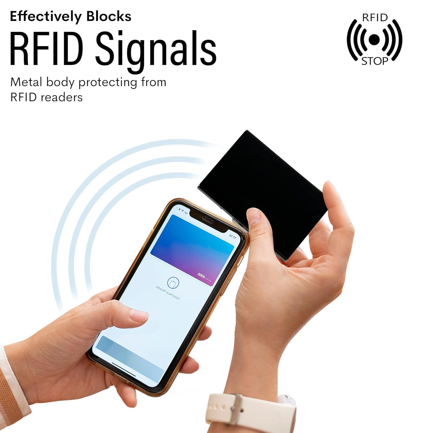 RFID Blocking Metal Card Holder, Ultra Slim Stainless Steel Business Credit Card Case 💳