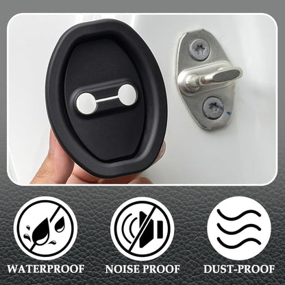 4 Pcs Door Latch Lock Covers, Experience Seamless Installation with Our Self-Adhesive Design 🚪