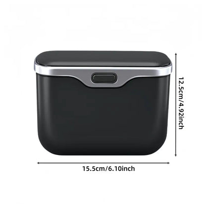 🔥Multifunctional Car Trash Can (Push-to-Open Lid) – Hanging Bin for Dry & Wet Waste (Waterproof & Drop-Resistant)💎