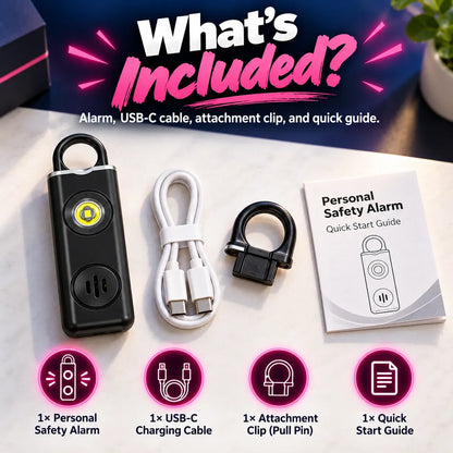 🔔 130dB Personal Safety Alarm with Strobe Light