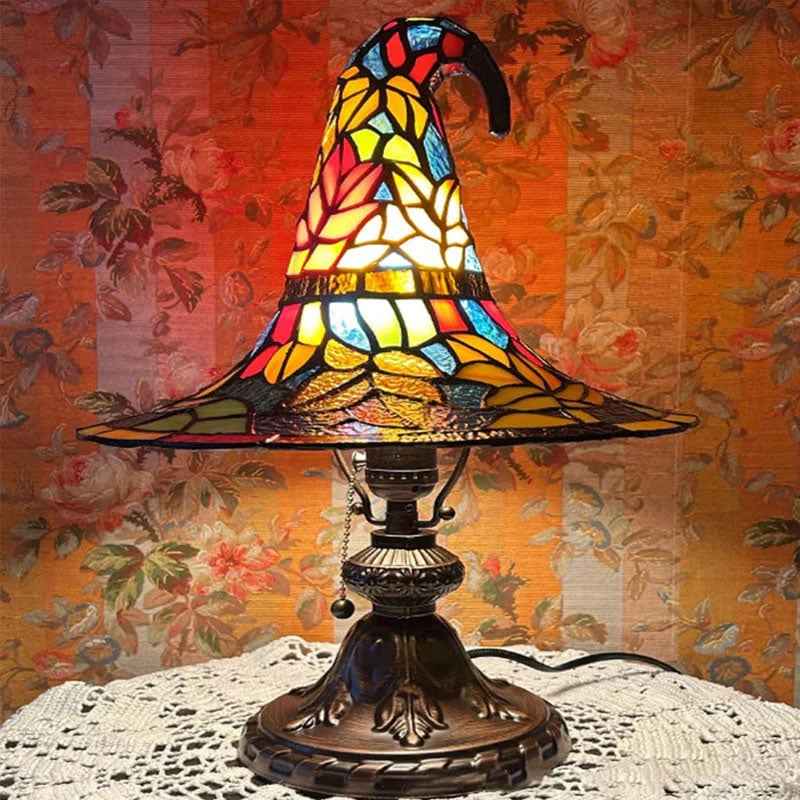 🔥Exclusive Limited Item 👍🔥50%OFF♠️Witch Hat Night Light & Stained Glass Witch Hat Lamp🎁