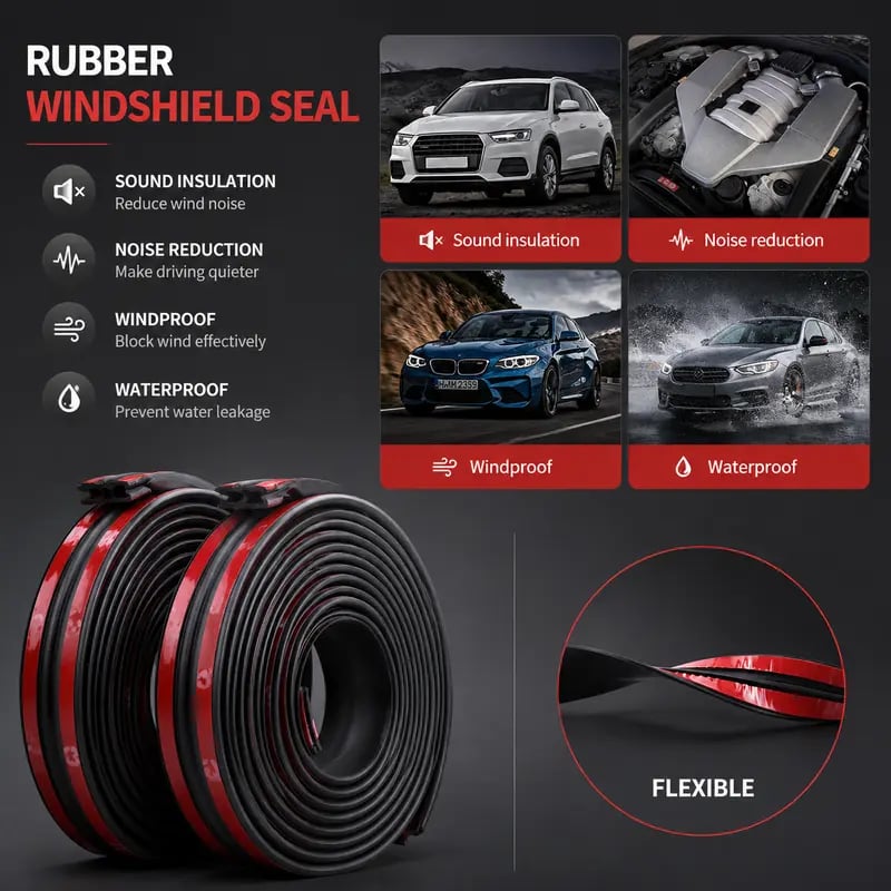 Shape Automotive Weather Stripping for Front Rear Windshield