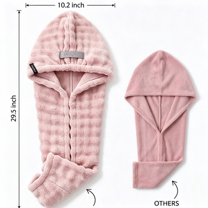 🏆Extra-Thick Microfiber Hair Drying Towel Cap Set, Super Absorbent Quick-Dry Hair Wrap 🧖‍♀️