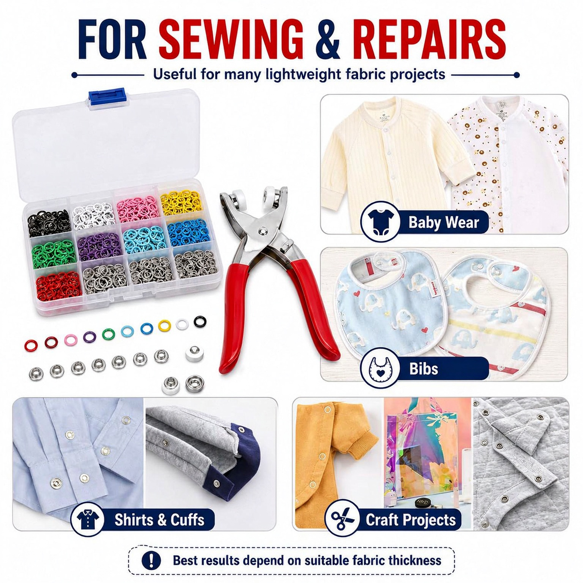 seamless stitching sewing kit 100pcs invisible colored metal buckle manual pressure pliers landing 05