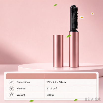 Cordless Mini Heated Hair Straightener Brush Portable Rechargeable Hair Styling Comb for Bangs and Volumizing