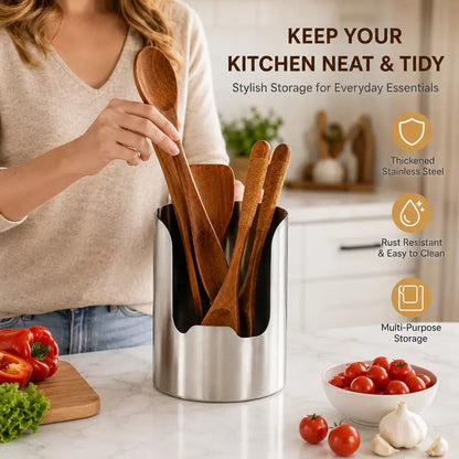 ✨LAST DAY 49% OFF 🍴Stainless Steel Utensil Organizer | Keep Your Kitchen Counter Clean & Stylish